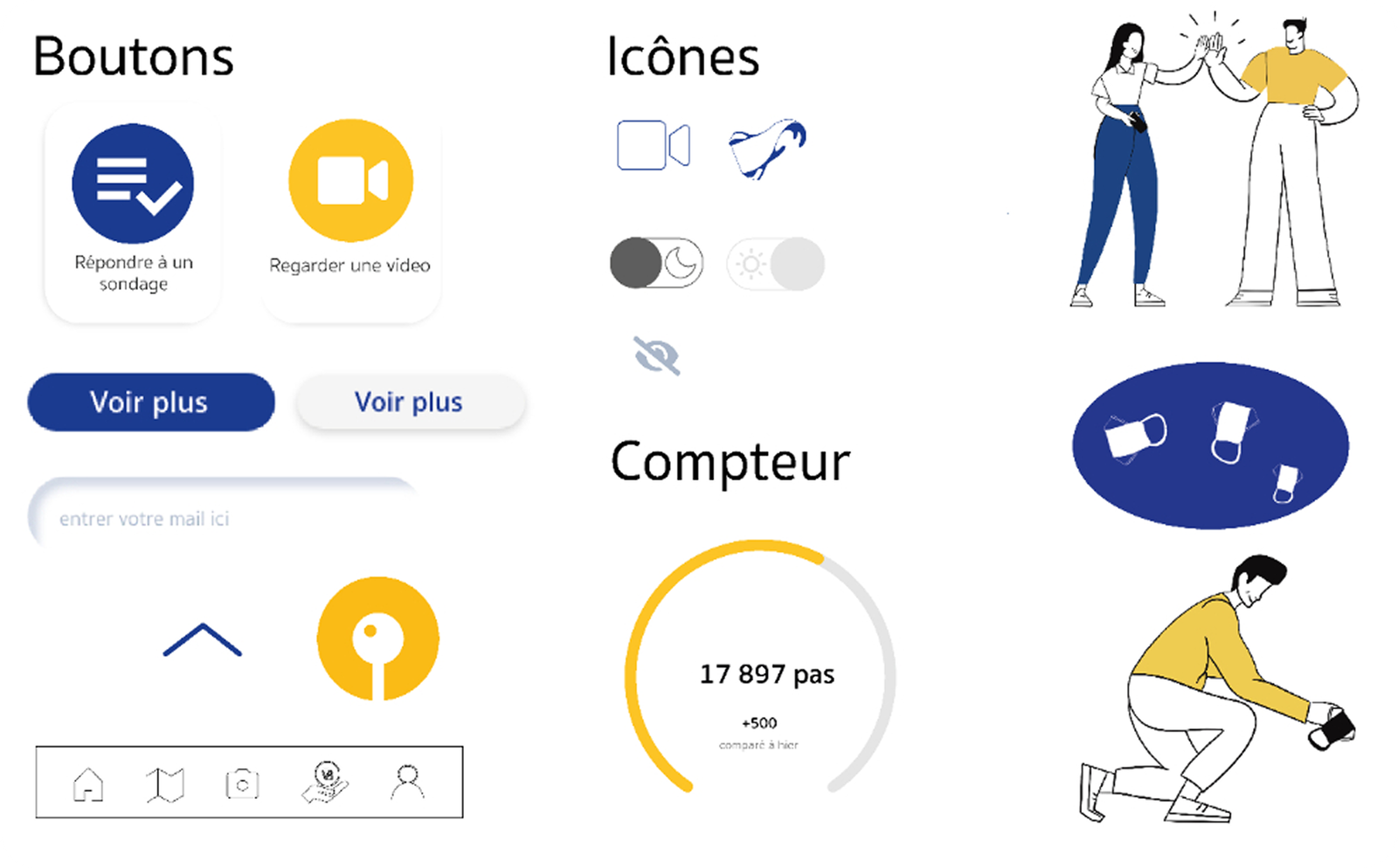 UI Kit Vague bleu