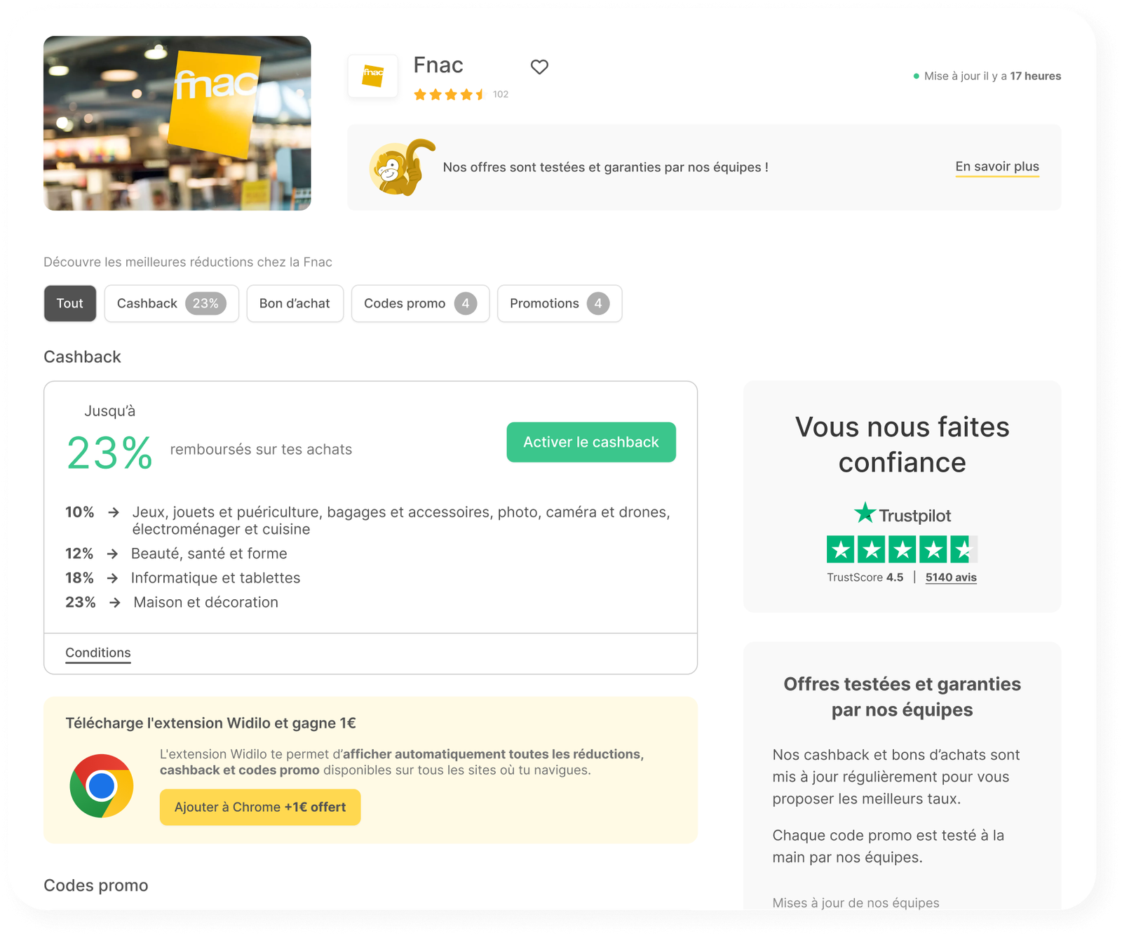 Page shop après